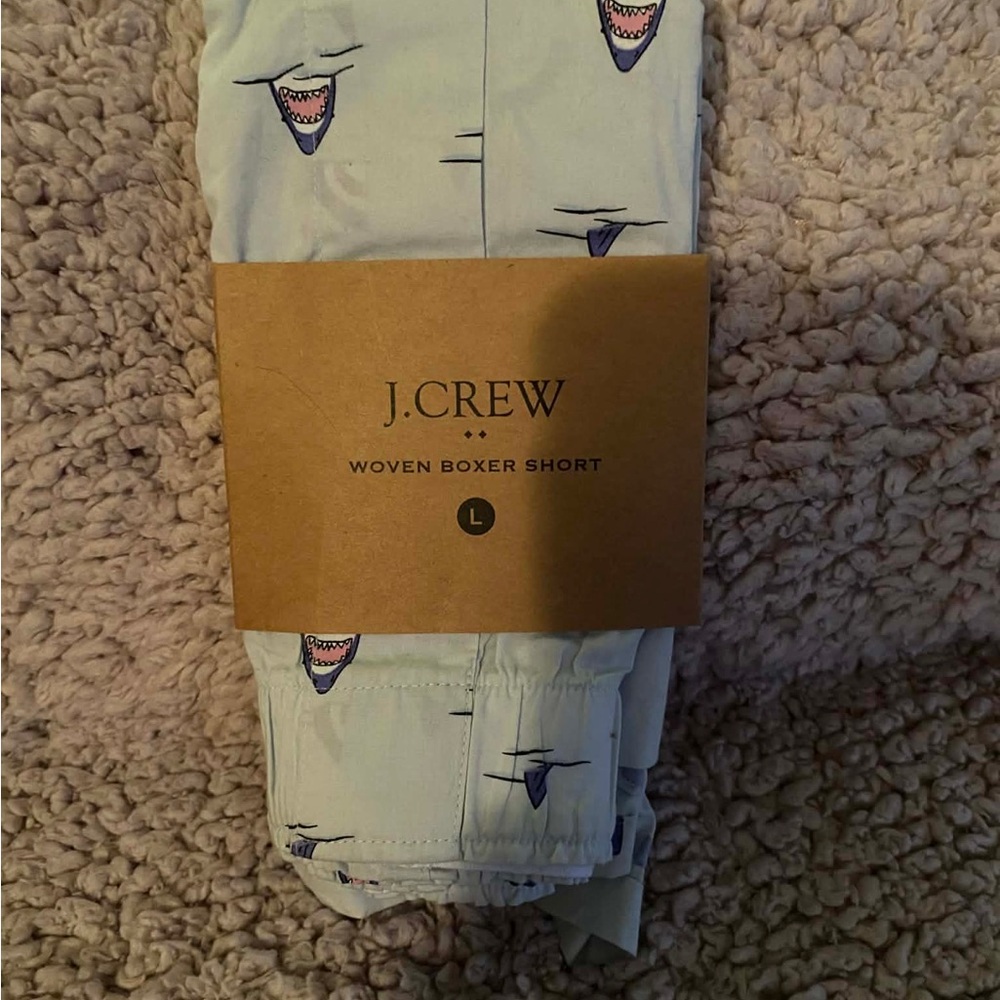 J. Crew Shark Print Light Blue Boxers